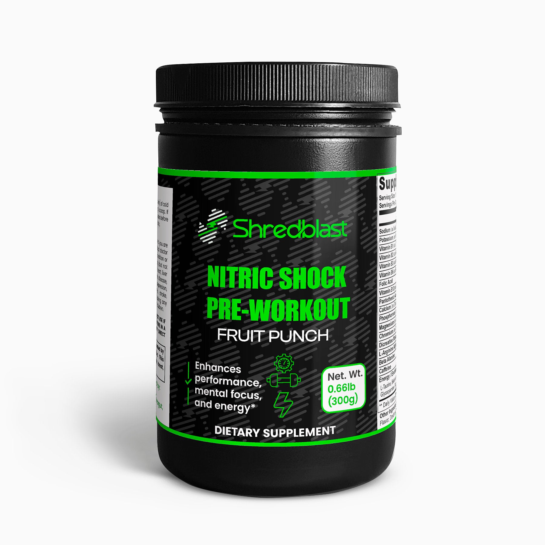 Nitric Shock Pre-Workout Powder (Fruit Punch)